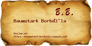 Baumstark Borbála névjegykártya
