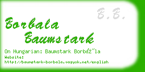 borbala baumstark business card